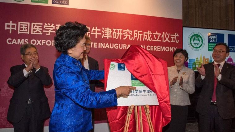 China Vice Premier unveiling the COI plaque
